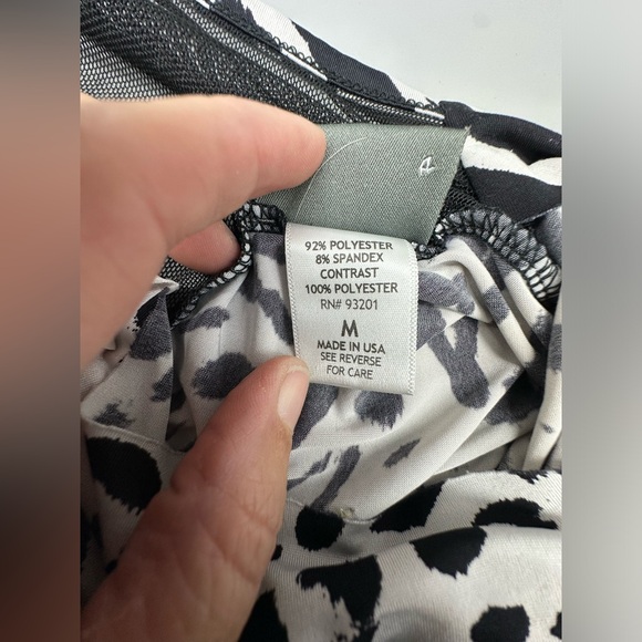 Dots Womans Shirt Zebra Print, Partially Sheer Back - Picture 4 of 4